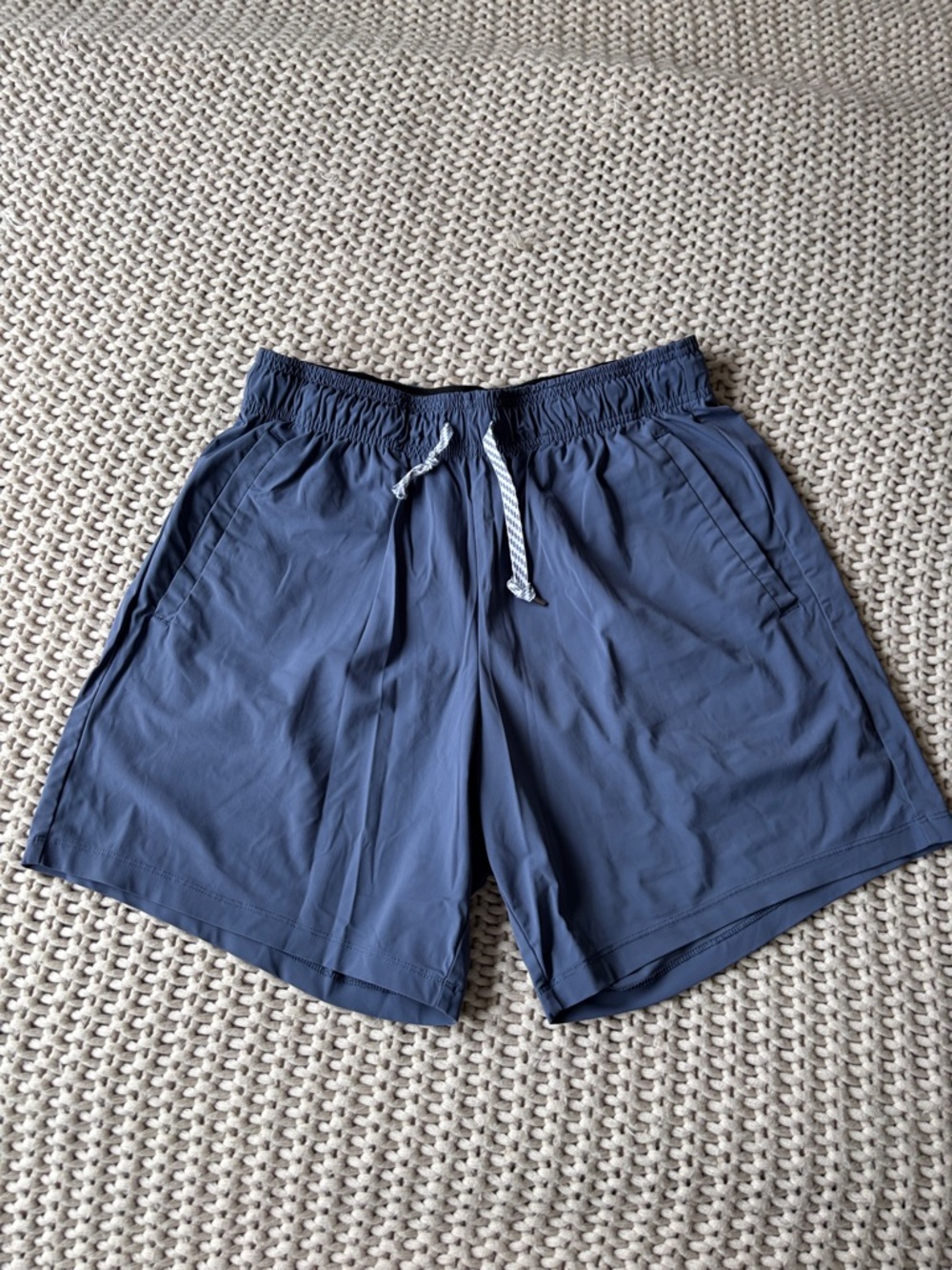 90 Degree By Reflex Men's Navy Blue Athletic Drawstring Shorts